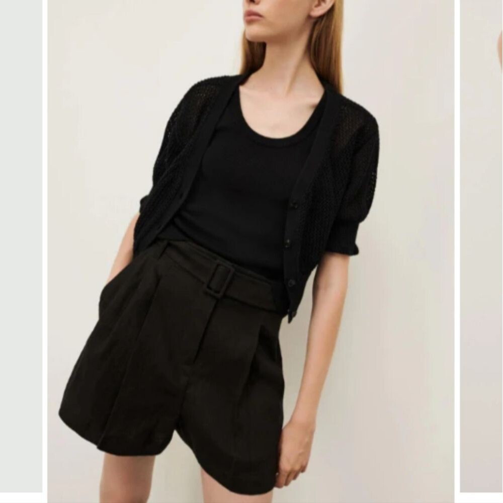 Marella Panama Black Shorts Trousers Size 6 $225